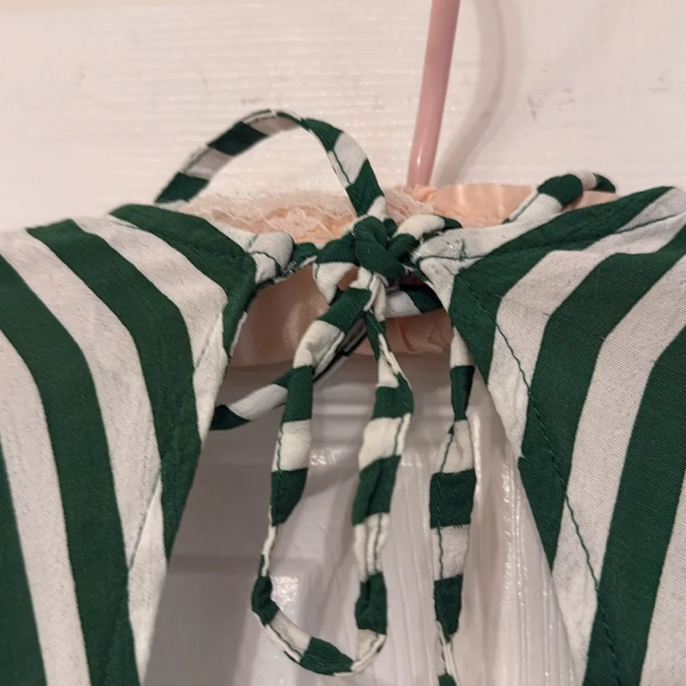 💚 FAITHFUL THE BRAND MILAN DRESS green stripe size 4 💚 - Picture 6 of 8